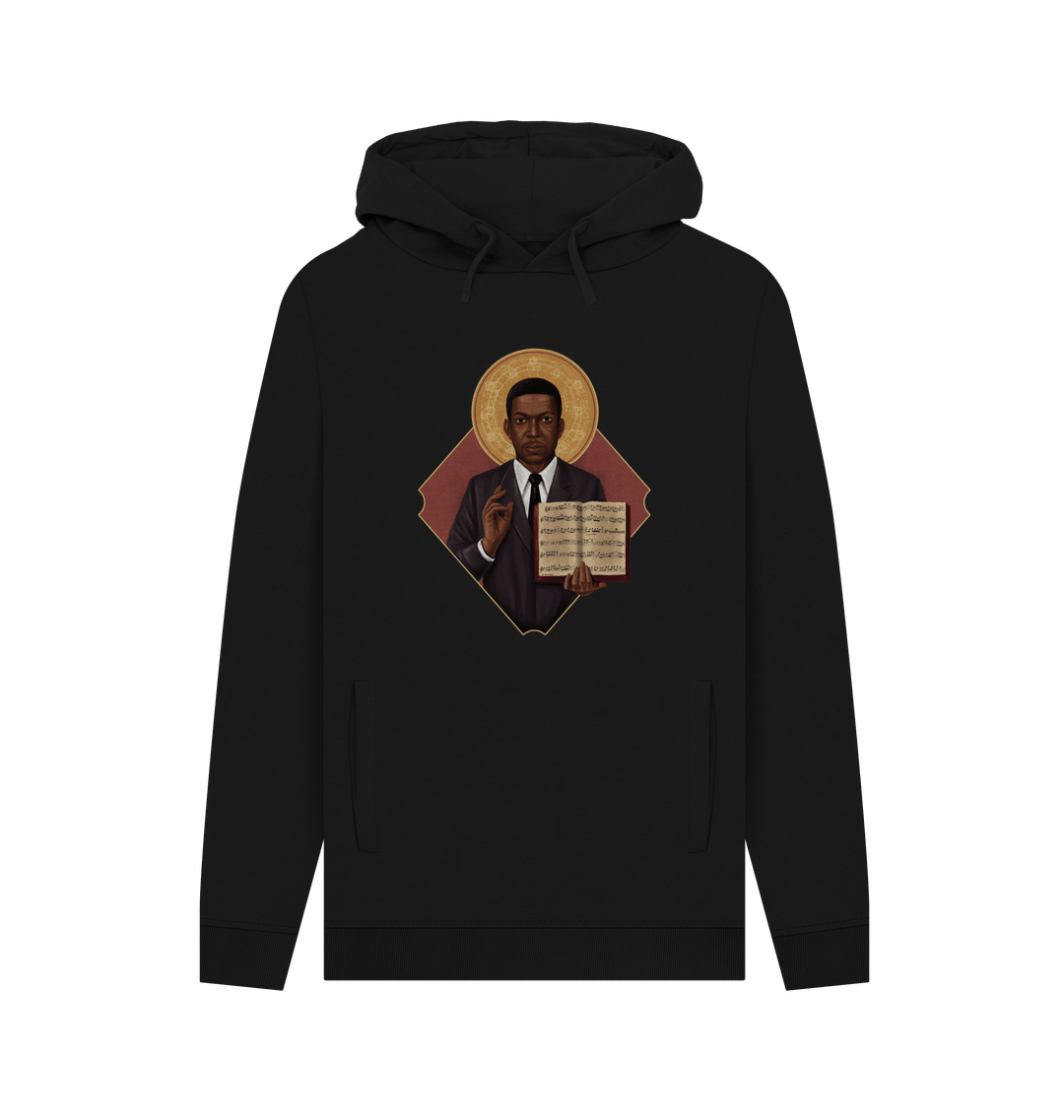 Black Printed Hoody Front