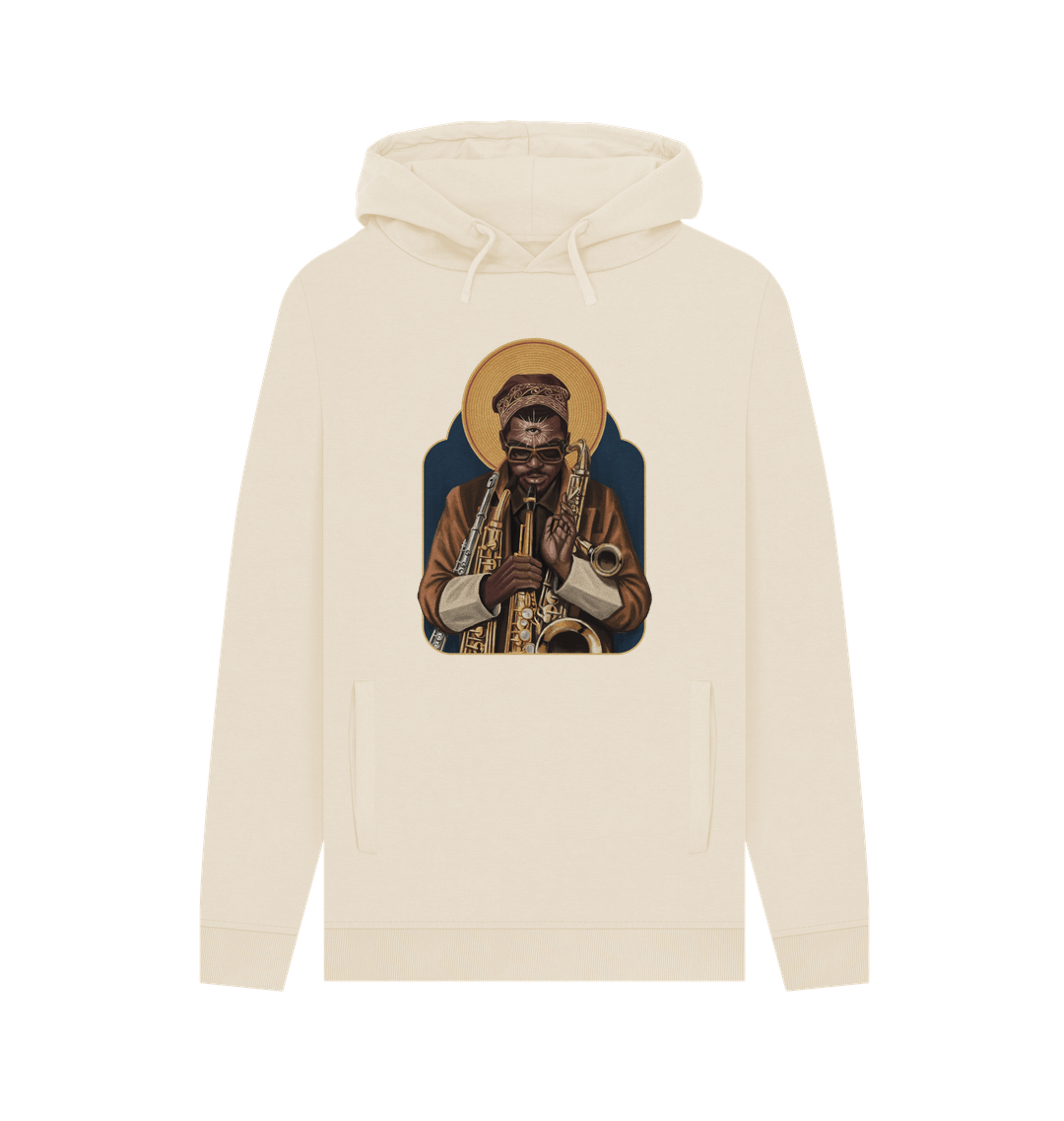 Oat Printed Hoody Front