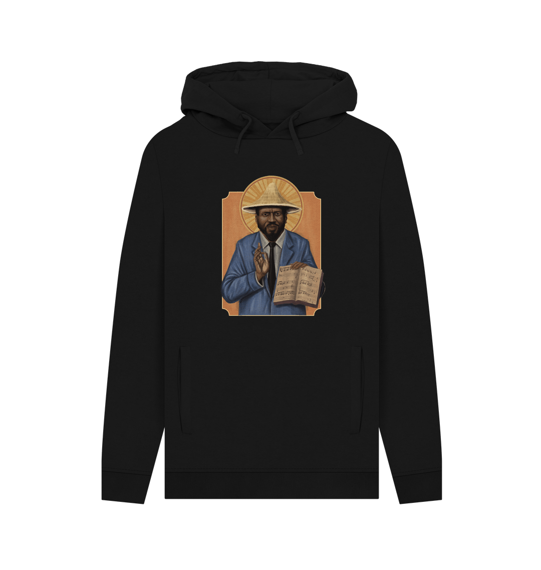 Black Printed Hoody Front
