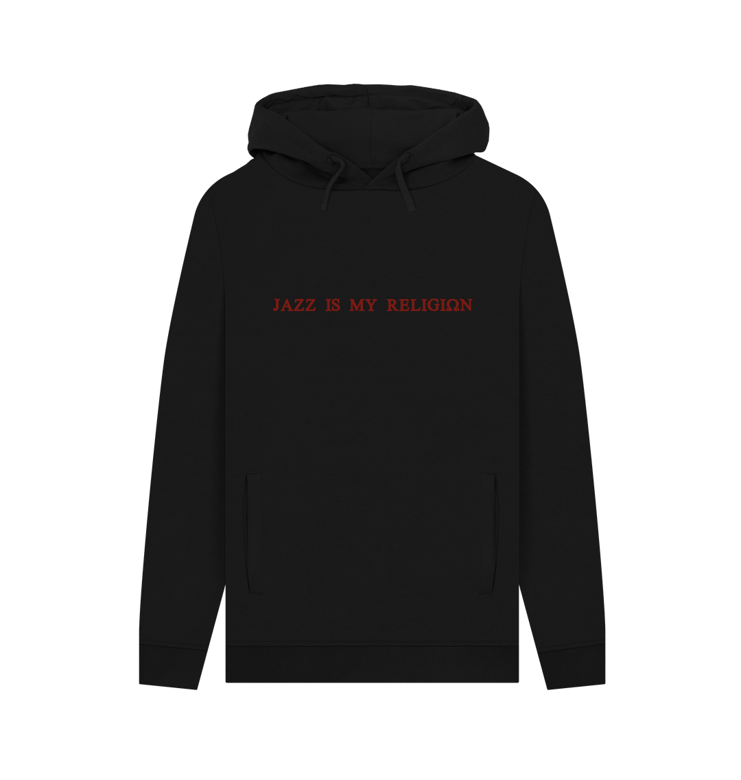 Black Printed Hoody Front