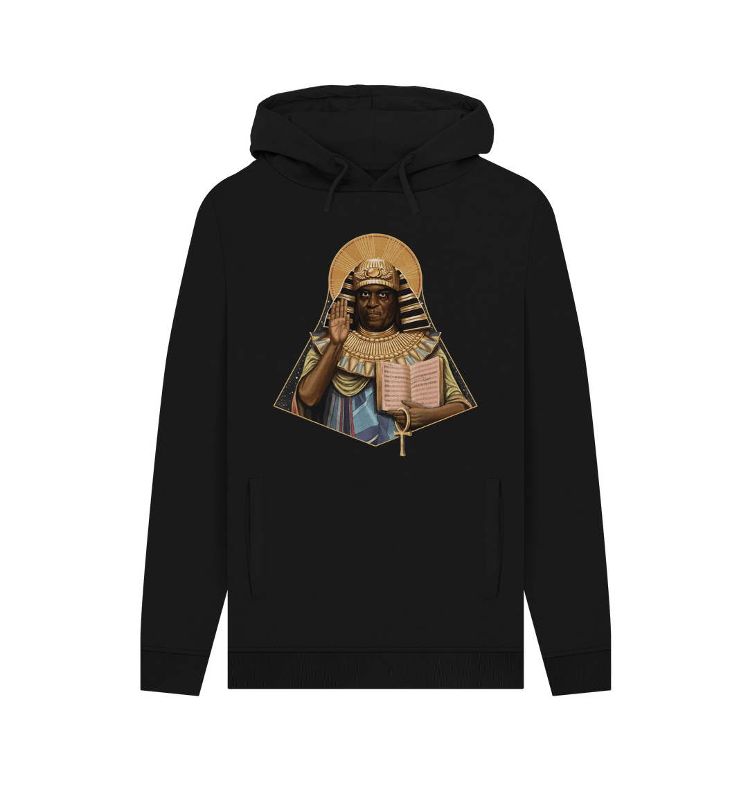 Black Printed Hoody Front