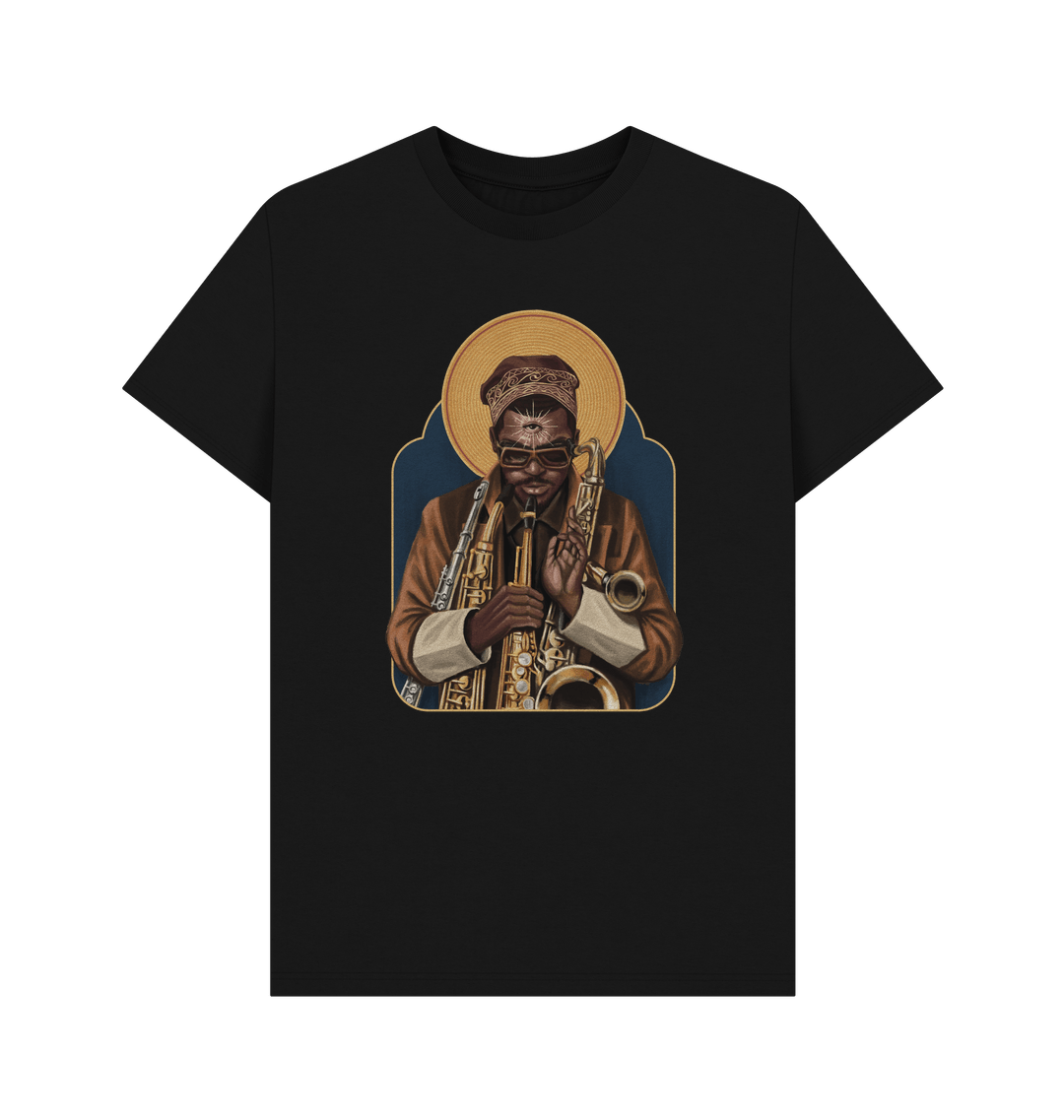 Black Printed T-shirt Front