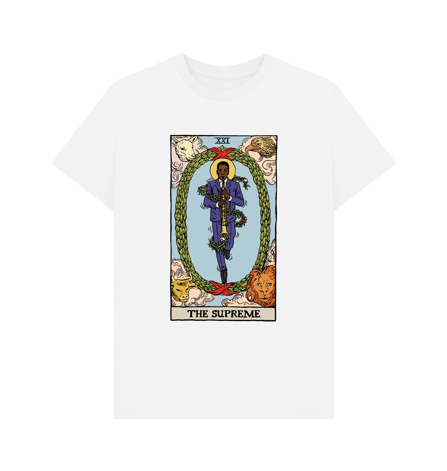 White Printed T-shirt Front