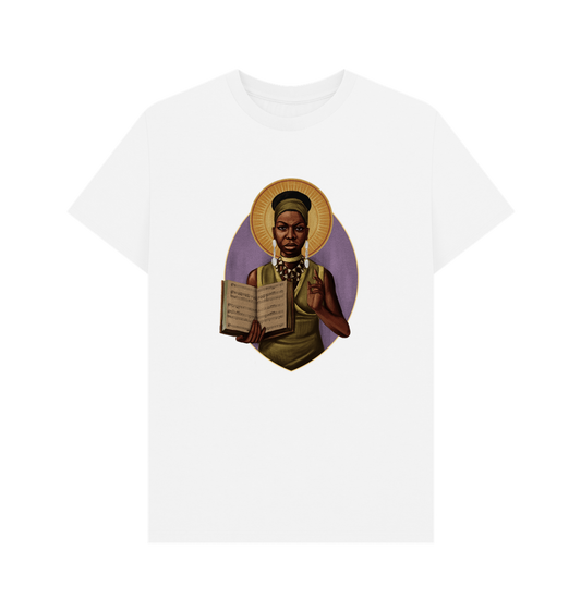 White Printed T-shirt Front