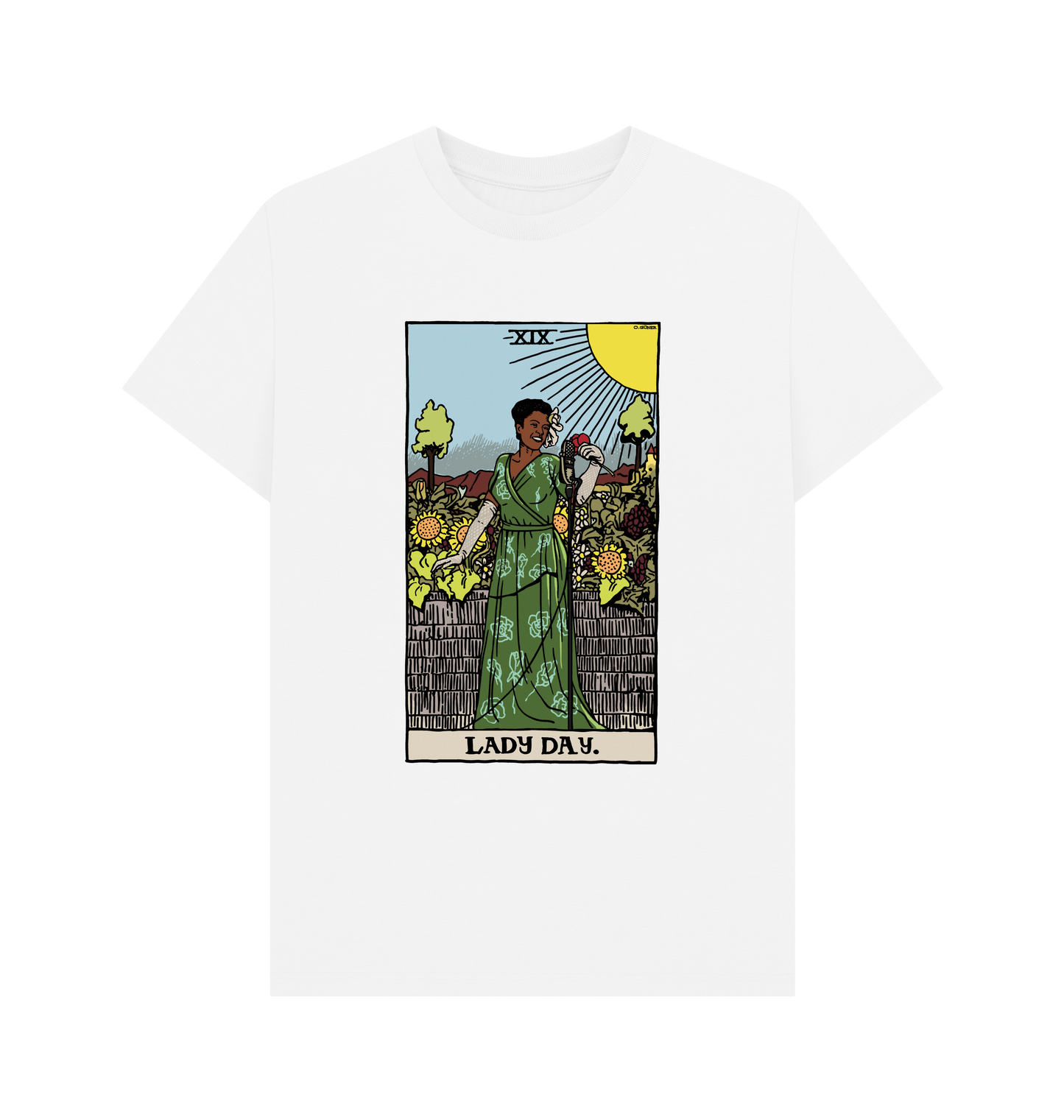 White Printed T-shirt Front