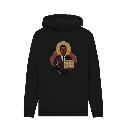 Black Printed Hoody Front