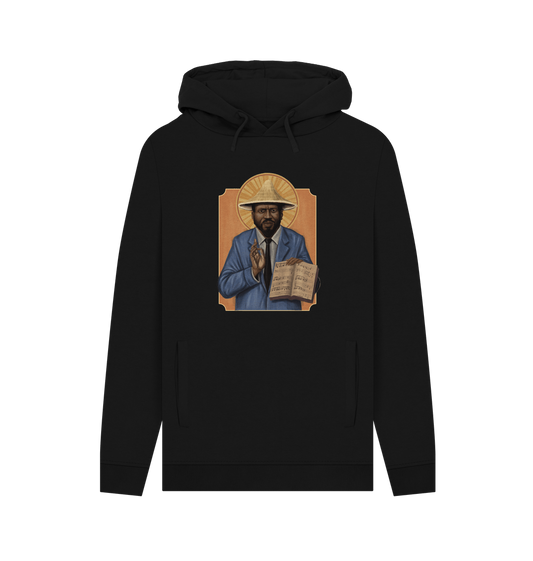 Black Printed Hoody Front