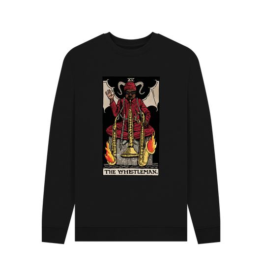 Black Printed Sweater Front