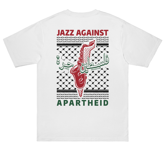 Jazz Against Apartheid White - Essentials Relaxed Tee