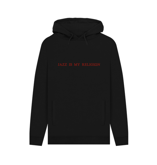 Black Printed Hoody Front