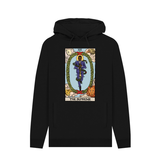 Black Printed Hoody Front