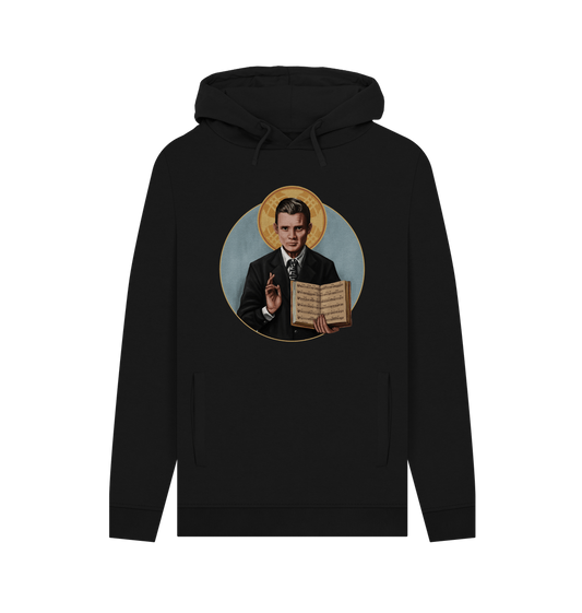 Black Printed Hoody Front
