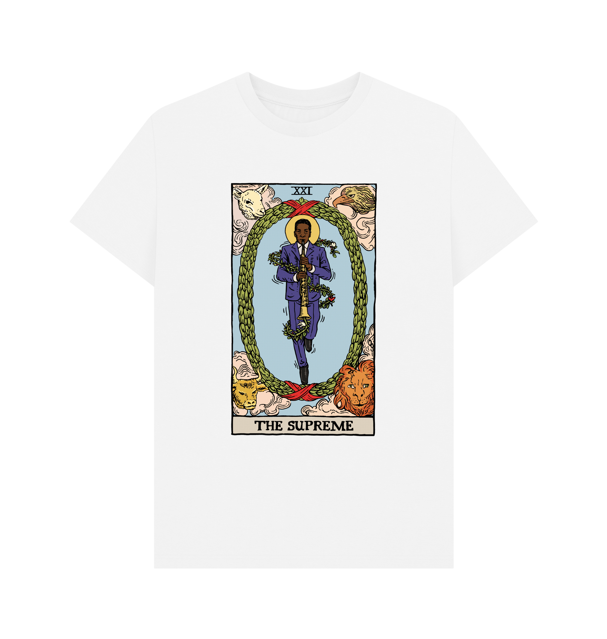 White Printed T-shirt Front