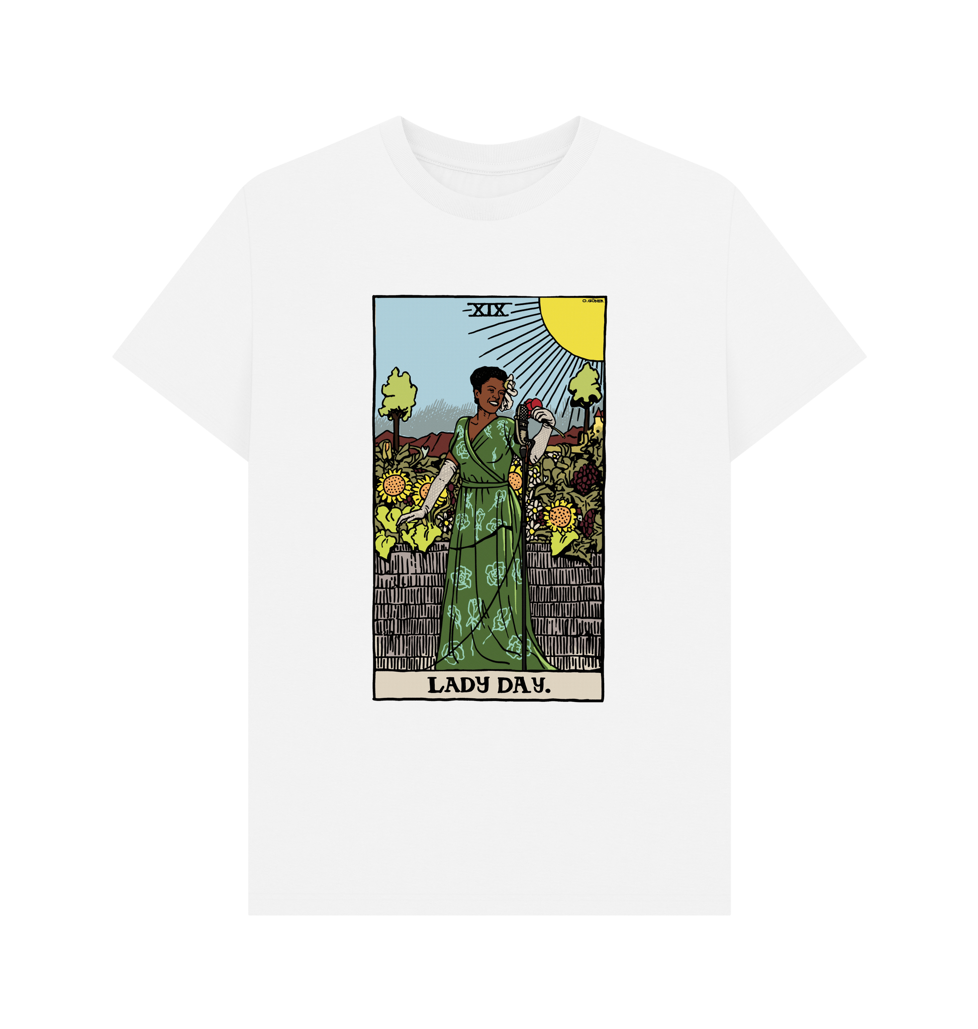 White Printed T-shirt Front